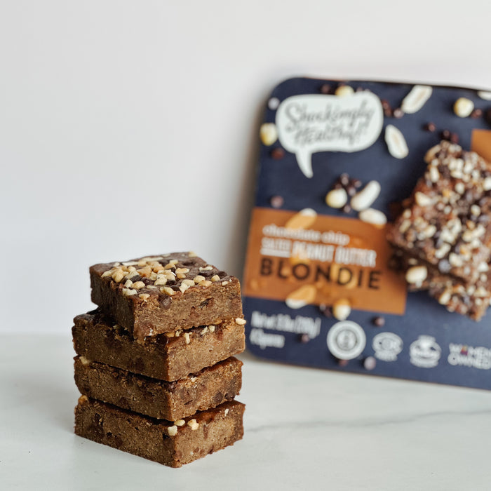 Shockingly Healthy! Blondie au beurre de cacahuète salé et aux pépites de chocolat sans gluten 4-pack (280g) **GTA UNIQUEMENT**