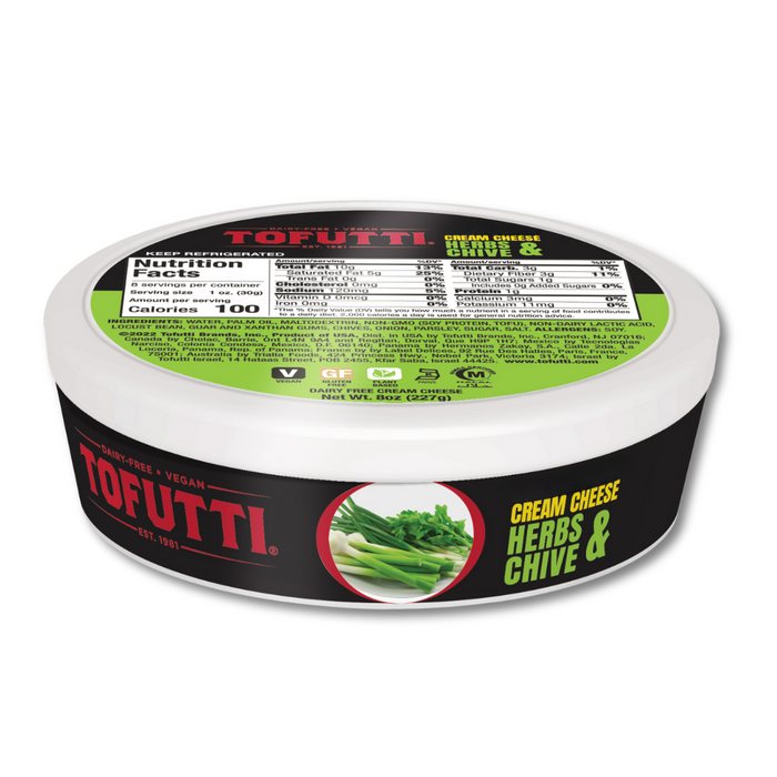 Tofutti Plant-Based Herbs & Chive Cream Cheese 227g **GTA ONLY**