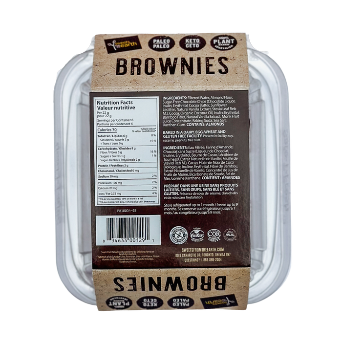 Brownies sans sucre et céto - 132g