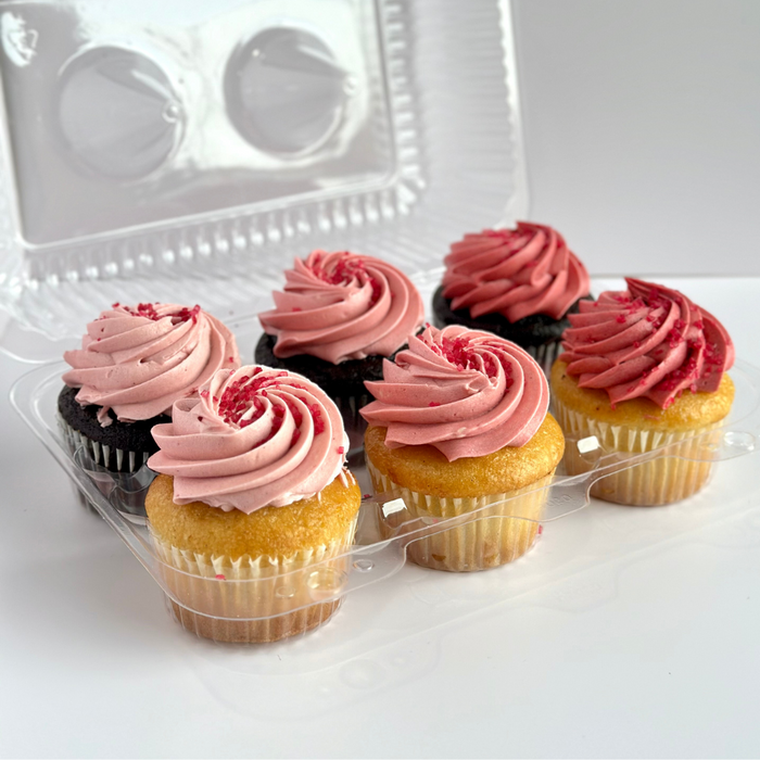 Valentine's Day Gluten Free Cupcakes - 6-pack Clamshell