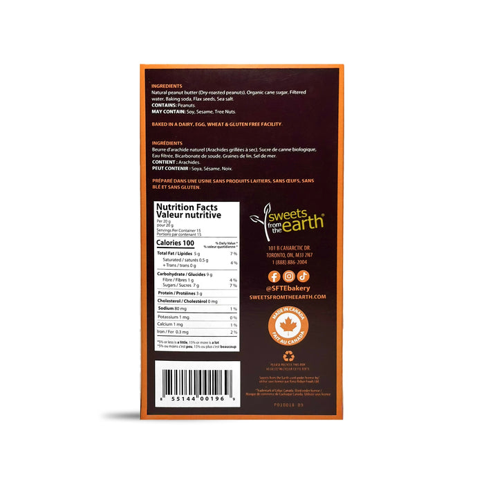 Boîte de Biscuits au Beurre de Cacahuète Sans Gluten - 300g