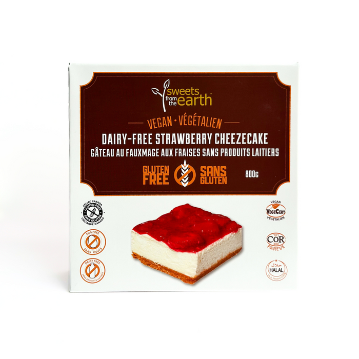 Gâteau au fromage aux fraises sans gluten et sans produits laitiers - 800g **GTA UNIQUEMENT**