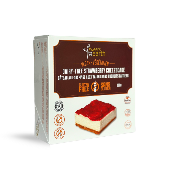 Gâteau au fromage aux fraises sans gluten et sans produits laitiers - 800g **GTA UNIQUEMENT**