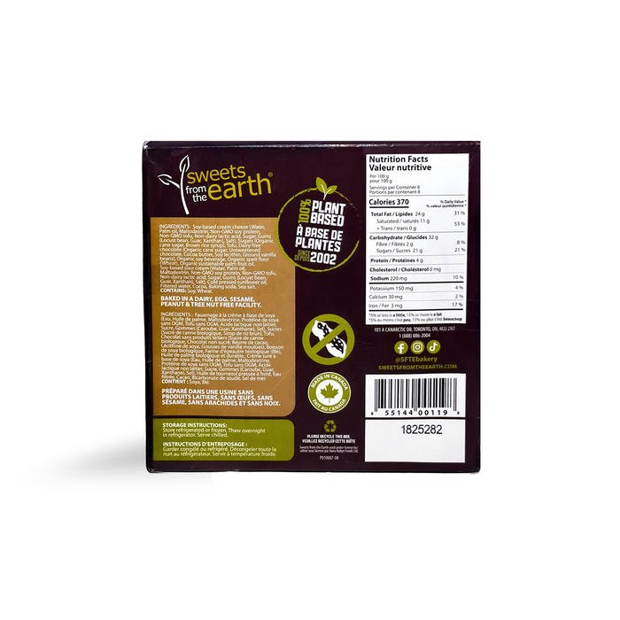 Gâteau au fauxmage au chocolat sans produits laitiers - 800g **GTA UNIQUEMENT**