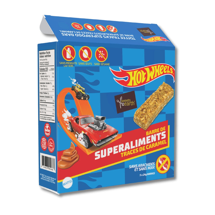 Hot Wheels Toffee Tracks Superfood Bars - 24g x 5