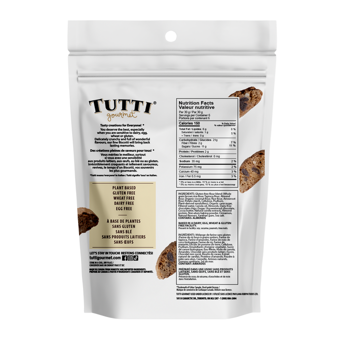 Tutti Gourmet - Biscotti chocolat, amande et cannelle 180g