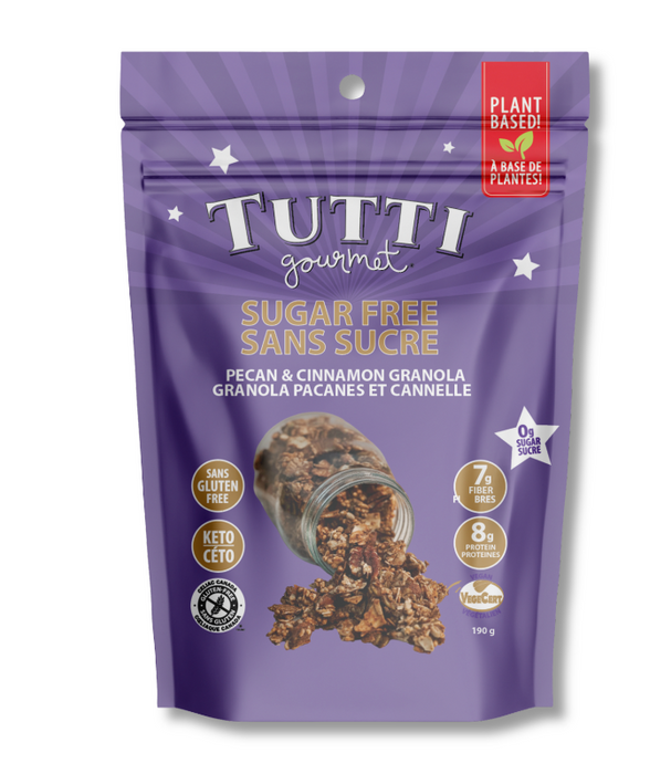 Tutti Gourmet Sugar Free Pecan & Cinnamon Granola 190g