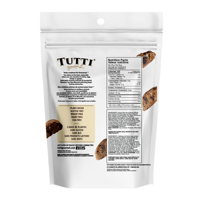 Tutti Gourmet Chocolate Almond & Cinnamon Biscotti 180g