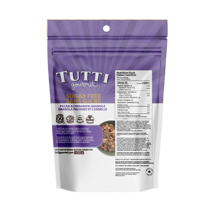Tutti Gourmet Sugar Free Pecan & Cinnamon Granola 190g