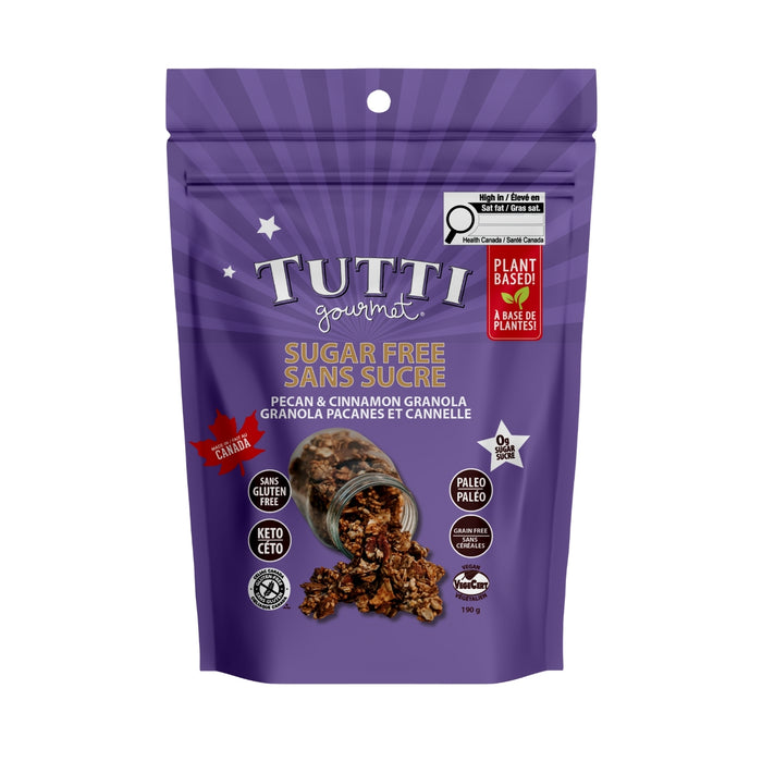Tutti Gourmet Sugar Free Pecan & Cinnamon Granola 190g