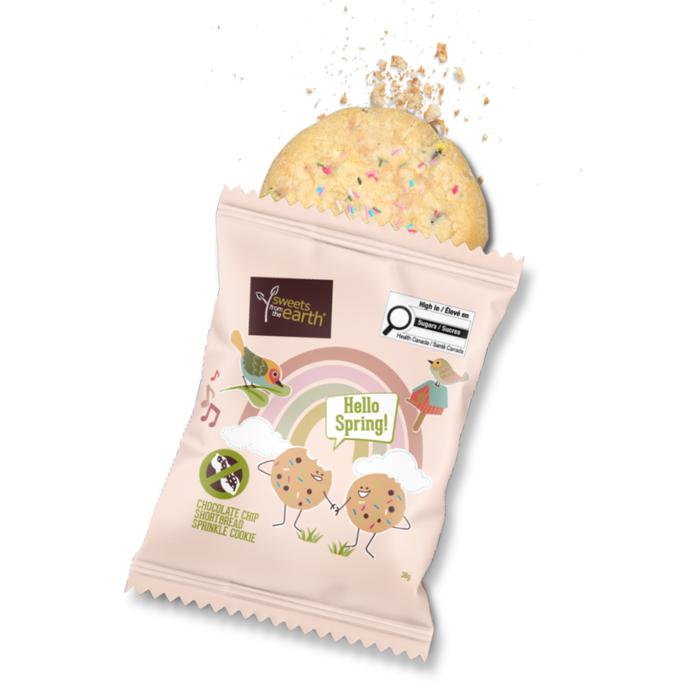 Spring Chocolate Chip Shortbread Sprinkle Cookies - Box of 30