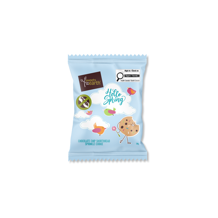 Spring Chocolate Chip Shortbread Sprinkle Cookies - Box of 30