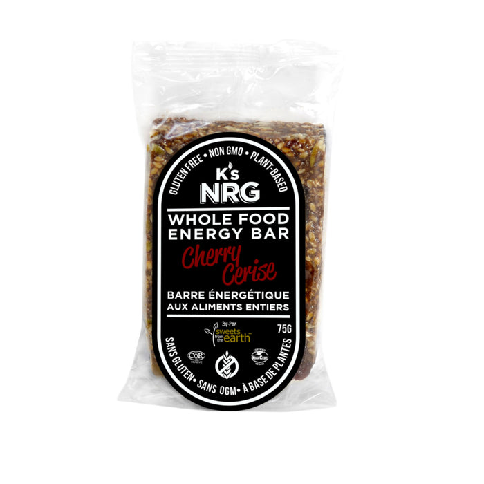 Barre énergétique aux aliments entiers saveur cérise K's NRG - 75g x 6 pack